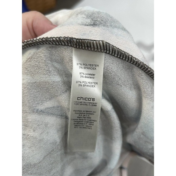 Easywear Chicos Womens Size 2 (L) Pink Multi Color Open Front Cardigan Abstract - Picture 5 of 10